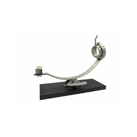 Jamonero profesional Flores Cortés con sistema balancín y giratorio y base negra elegante