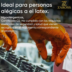 guantes color naranja para mecánicos