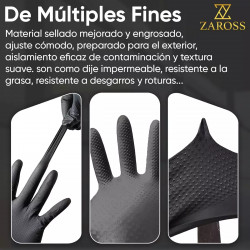 Guantes de nitrilo color negro resistentes