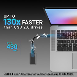 PNY SSD Portátil 480GB USB 3.1 - Almacenamiento Rápido y Portátil