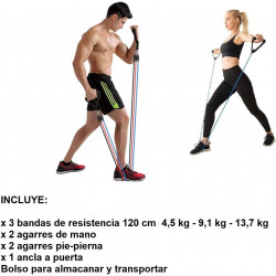 Bandas elásticas para casa | Kit fitness con resistencia