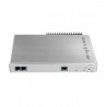 Adaptador analógico Innovaphone IP29 de color plateado con dos puertos FXS y conexión Ethernet para redes VoIP profesionales
